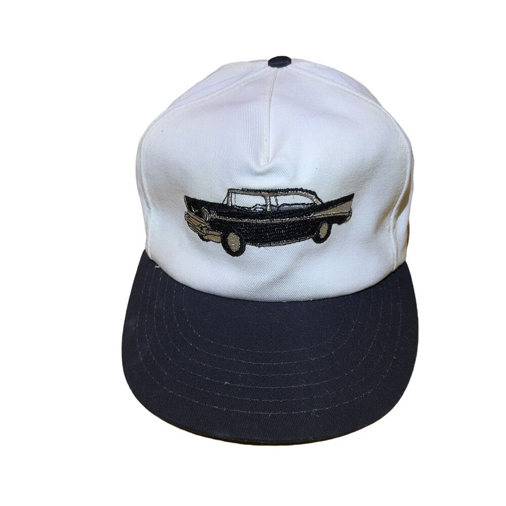 VTG 1957 Chevy Chevrolet Mens Embroidered Cap Hat United Hatters Cap Millinery‎